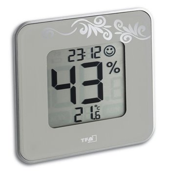 TFA 30.5021.02 Style - digital thermo-hygrometer with clock (white)
