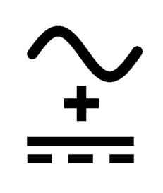 symbol na súčasné meranie AC+DC